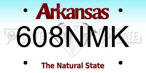 608NMK Arkansas License Plate