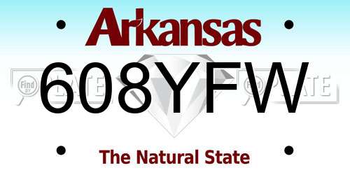 608YFW Arkansas License Plate