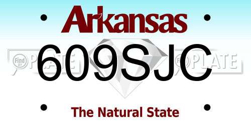 609SJC Arkansas License Plate