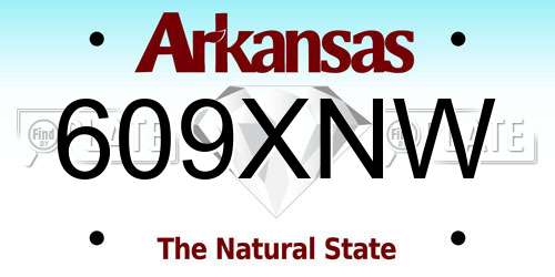 609XNW Arkansas License Plate