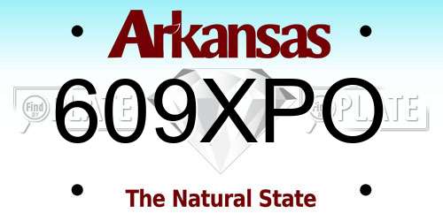 609XPO Arkansas License Plate