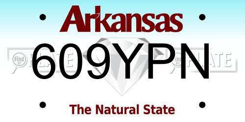 609YPN Arkansas License Plate