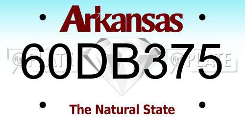 60DB375 Arkansas License Plate