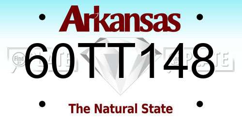 60TT148 Arkansas License Plate
