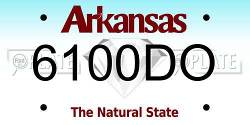 6100DO Arkansas License Plate