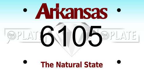 6105 Arkansas License Plate