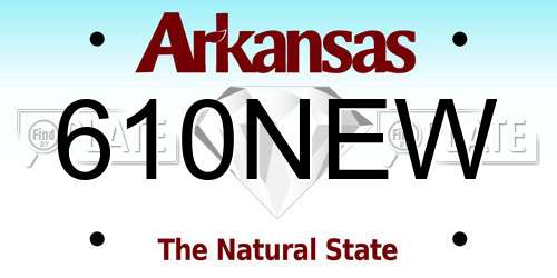 610NEW Arkansas License Plate