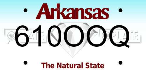 610OOQ Arkansas License Plate