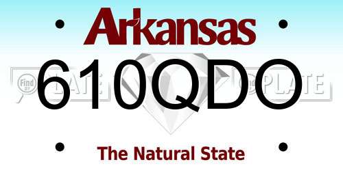 610QDO Arkansas License Plate