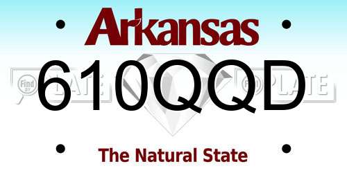 610QQD Arkansas License Plate