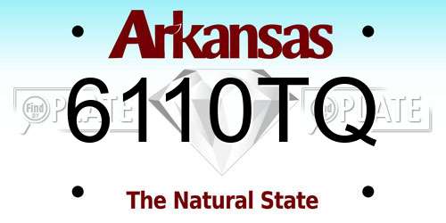 6110TQ Arkansas License Plate