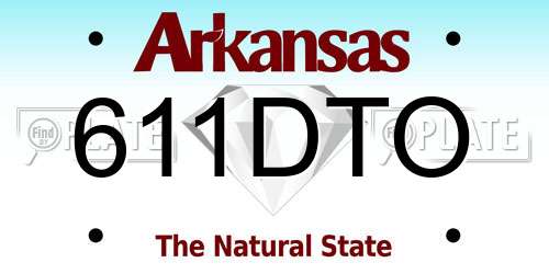 611DTO Arkansas License Plate