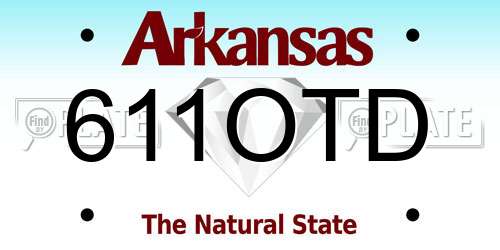 611OTD Arkansas License Plate