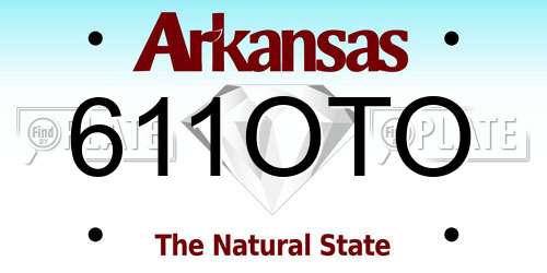 611OTO Arkansas License Plate