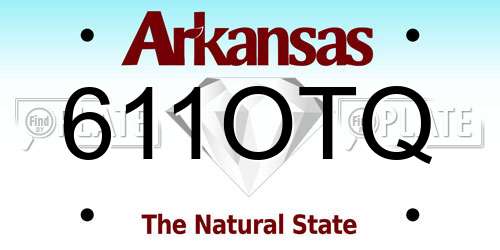 611OTQ Arkansas License Plate
