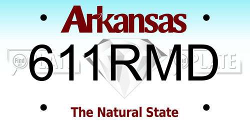 611RMD Arkansas License Plate