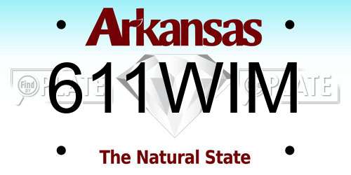 611WIM Arkansas License Plate
