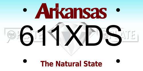 611XDS Arkansas License Plate