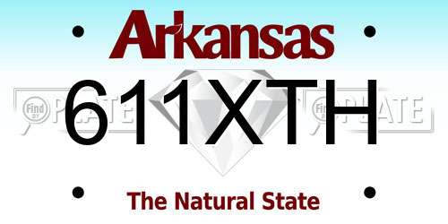 611XTH Arkansas License Plate