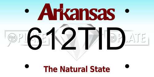612TID Arkansas License Plate