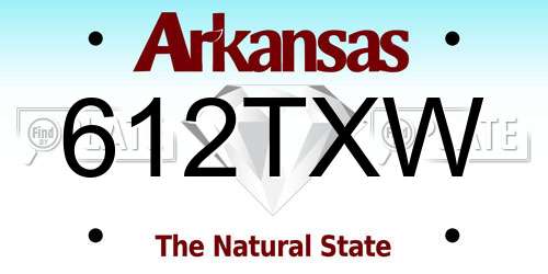 612TXW Arkansas License Plate