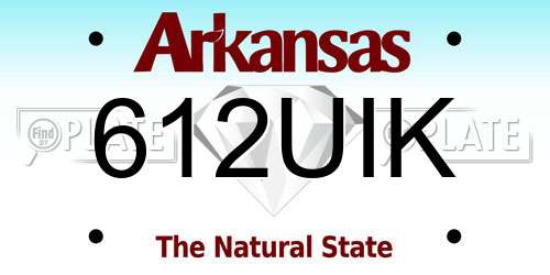 612UIK Arkansas License Plate