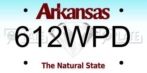 612WPD Arkansas License Plate
