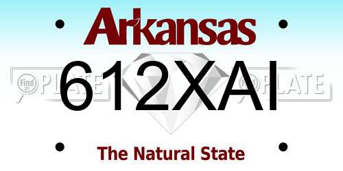 612XAI Arkansas License Plate