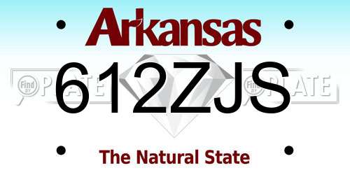 612ZJS Arkansas License Plate
