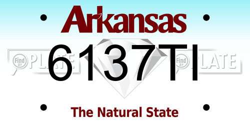 6137TI Arkansas License Plate