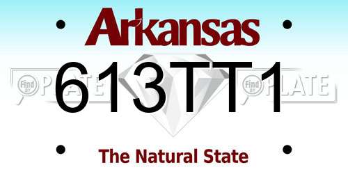 613TT1 Arkansas License Plate