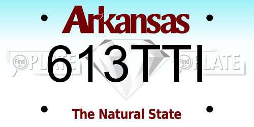 613TTI Arkansas License Plate