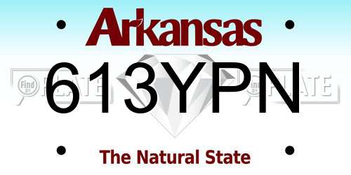 613YPN Arkansas License Plate