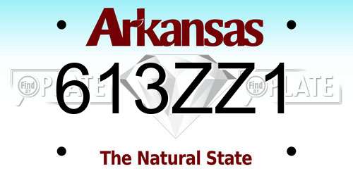 613ZZ1 Arkansas License Plate