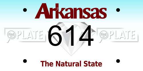 614 Arkansas License Plate