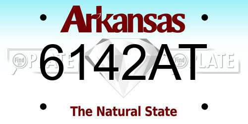 6142AT Arkansas License Plate