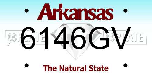 6146GV Arkansas License Plate
