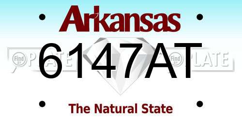 6147AT Arkansas License Plate
