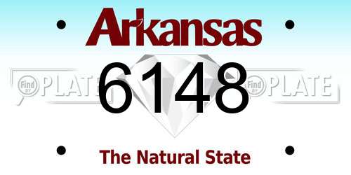 6148 Arkansas License Plate