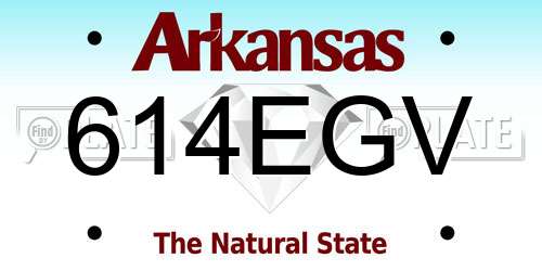 614EGV Arkansas License Plate