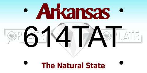 614TAT Arkansas License Plate