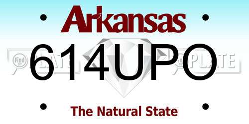 614UPO Arkansas License Plate