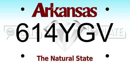614YGV Arkansas License Plate