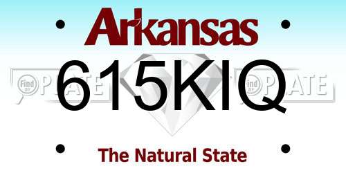 615KIQ Arkansas License Plate