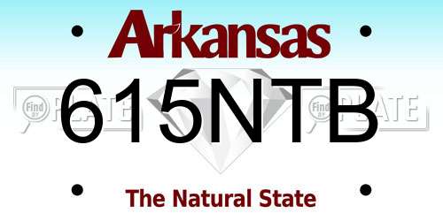 615NTB Arkansas License Plate