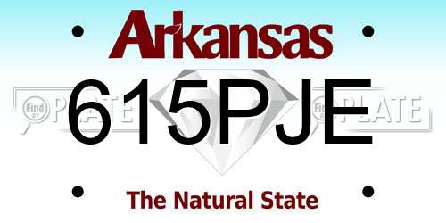 615PJE Arkansas License Plate