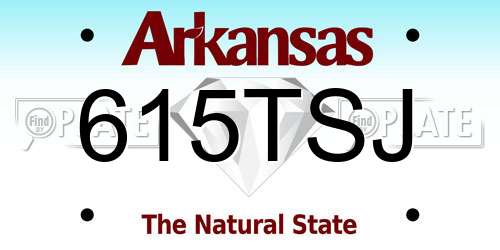 615TSJ Arkansas License Plate