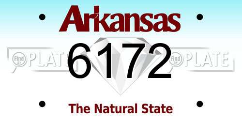 6172 Arkansas License Plate