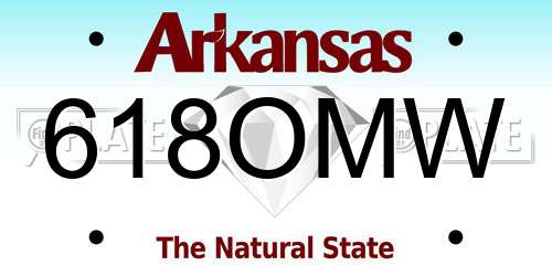618OMW Arkansas License Plate