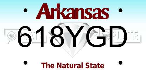618YGD Arkansas License Plate